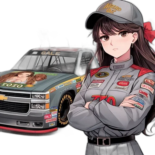 car, hat, jacket, anime transparent PNG cut-out