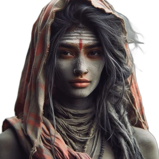 face, mask, jewelry, photorealistic transparent PNG cut-out