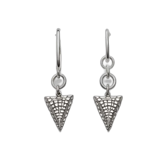 jewelry, silver, earring, unique transparent PNG cut-out