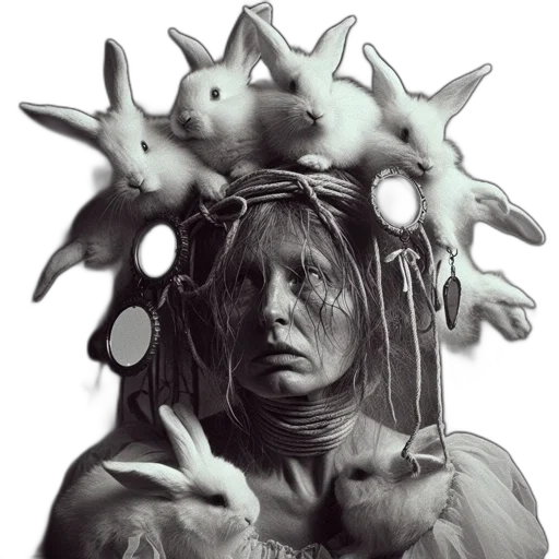mask, crown, creature, face transparent PNG cut-out