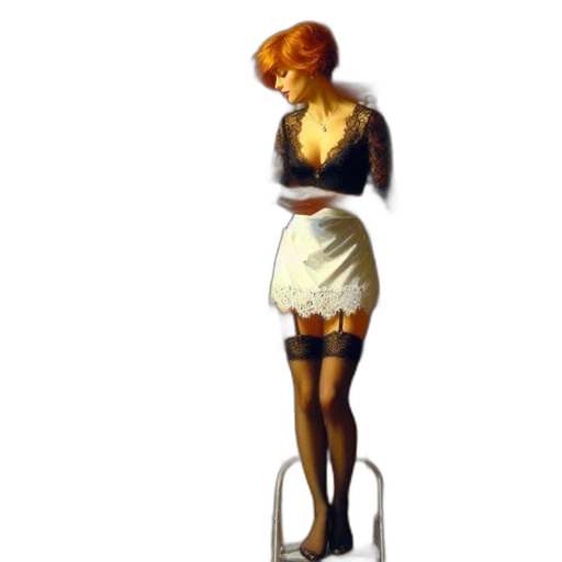 dress, staff, jewelry, robot transparent PNG cut-out
