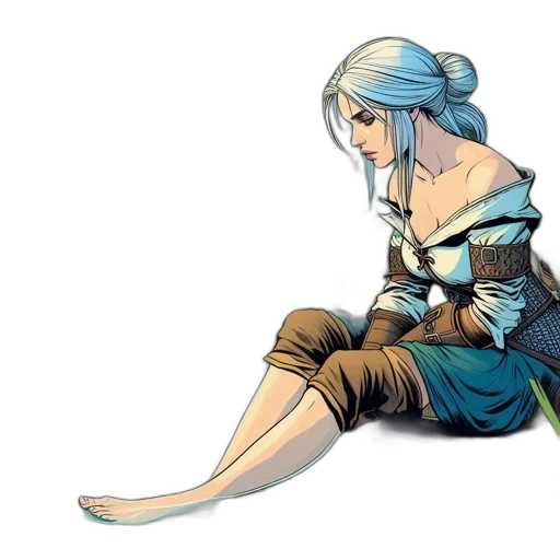 dress, sword, dragon, fantasy art transparent PNG cut-out
