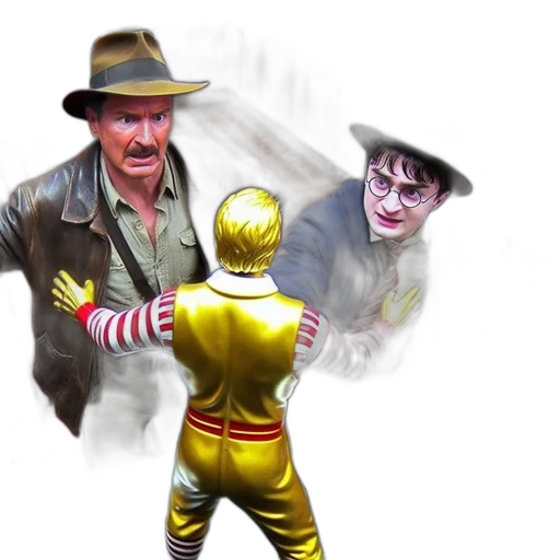 concept art, comic book art, photorealistic, 3d render transparent PNG cut-out