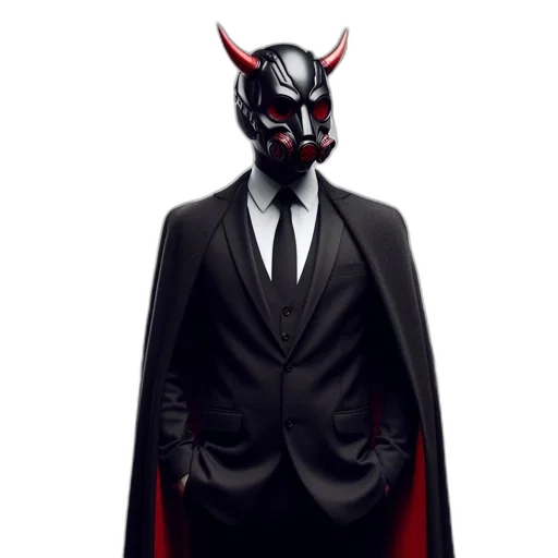 mask, jacket, concept art, comic book art transparent PNG cut-out