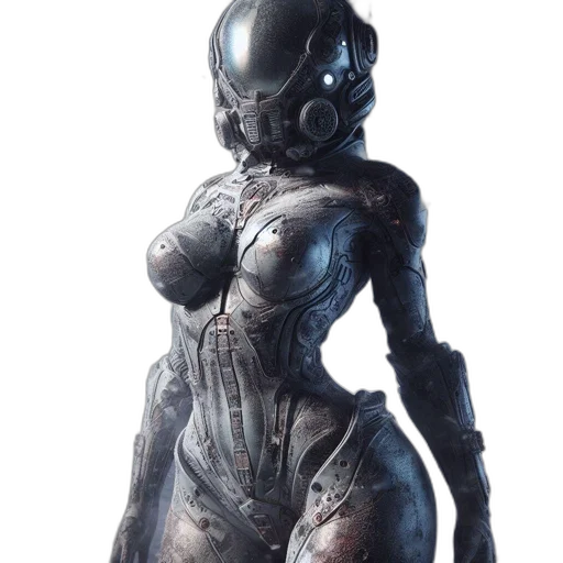 robot, dress, creature, concept art transparent PNG cut-out