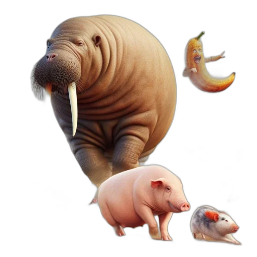 creature, animal, concept art, 3d render transparent PNG cut-out