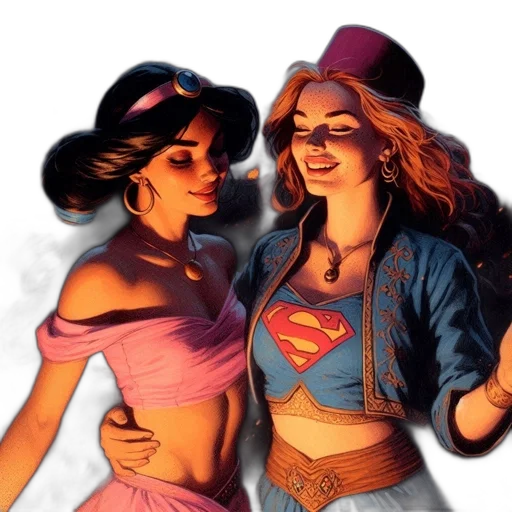 comic book art, concept art, cartoon, fantasy art transparent PNG cut-out
