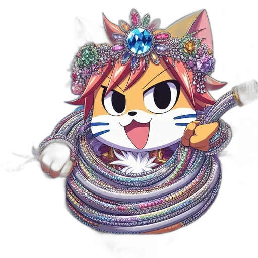 jewelry, crown, staff, vaporwave transparent PNG cut-out