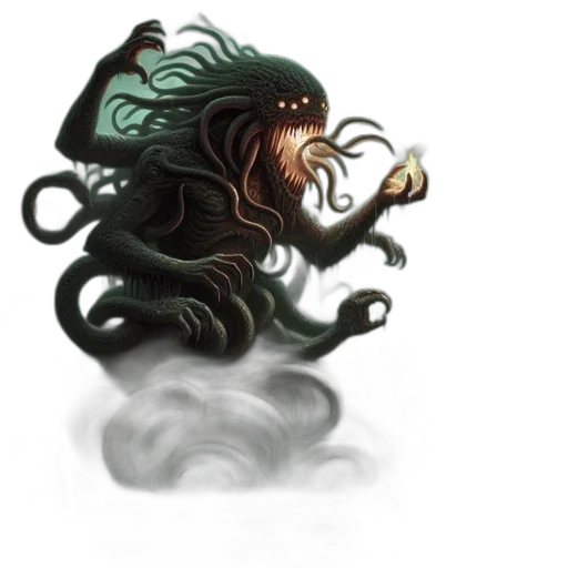 creature, dragon, mask, hair transparent PNG cut-out