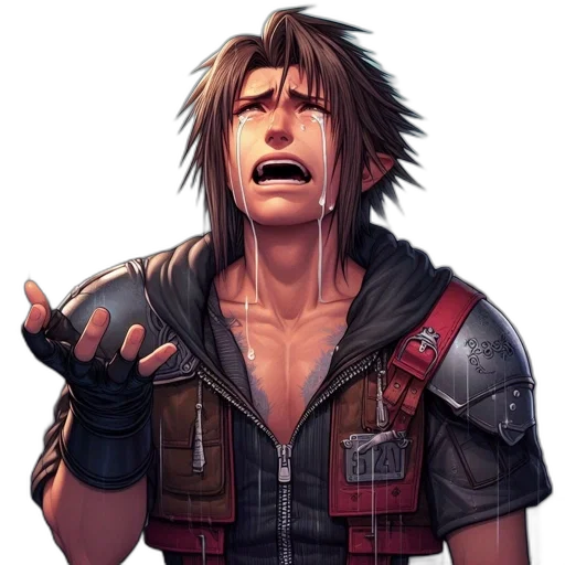 face, jacket, concept art, pixel art transparent PNG cut-out