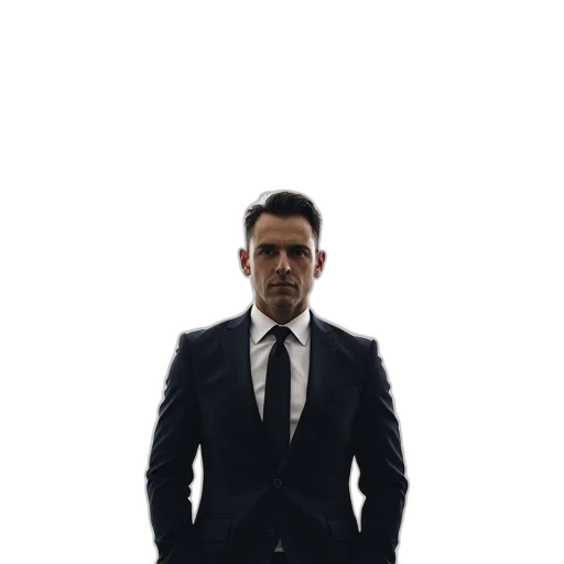 jacket, staff, face, robot transparent PNG cut-out