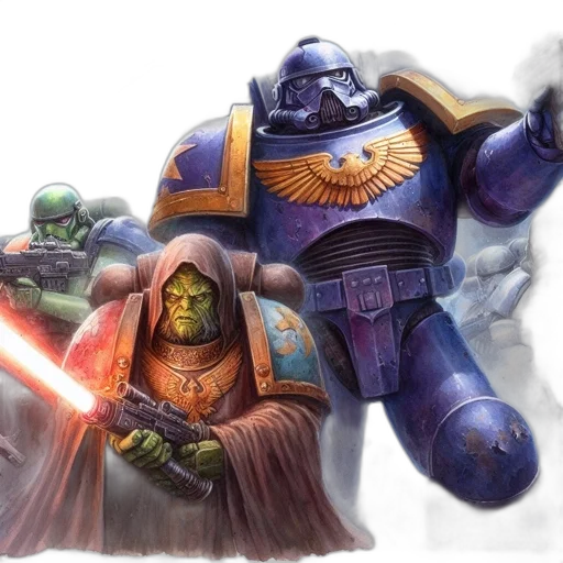 concept art, fantasy art, battlefield, green-skinned transparent PNG cut-out