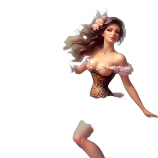 dress, fantasy art, concept art, 3d render transparent PNG cut-out