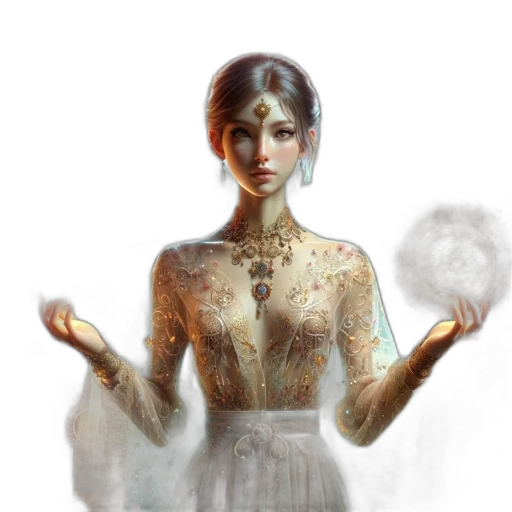 dress, jewelry, face, mask transparent PNG cut-out