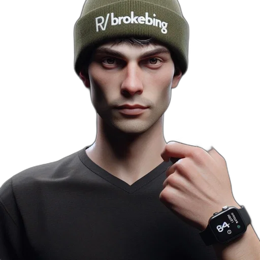 staff, hat, face, jacket transparent PNG cut-out