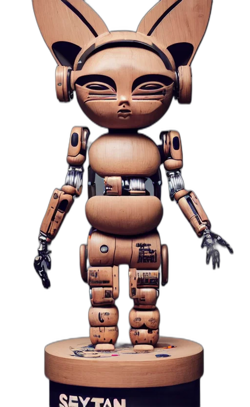 robot, creature, staff, concept art transparent PNG cut-out
