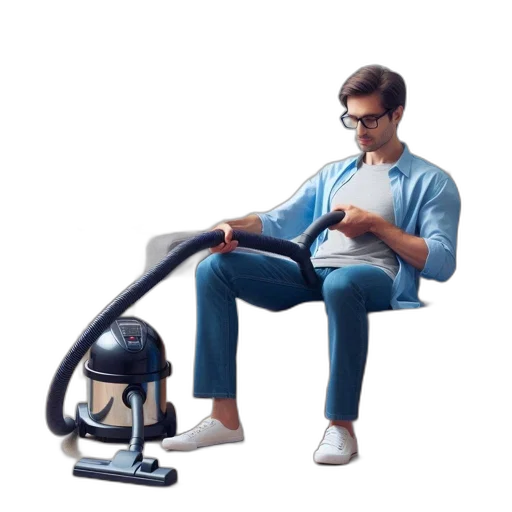 robot, furniture, staff, man transparent PNG cut-out