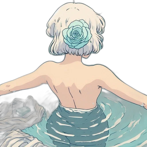 dress, crown, flower, creature transparent PNG cut-out