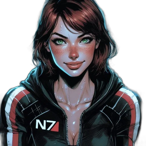 jacket, face, comic book art, concept art transparent PNG cut-out