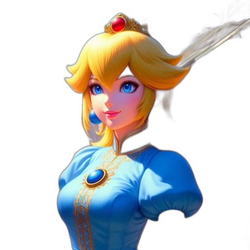 dress, crown, face, staff transparent PNG cut-out