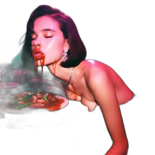 food, vaporwave, photorealistic, concept art transparent PNG cut-out