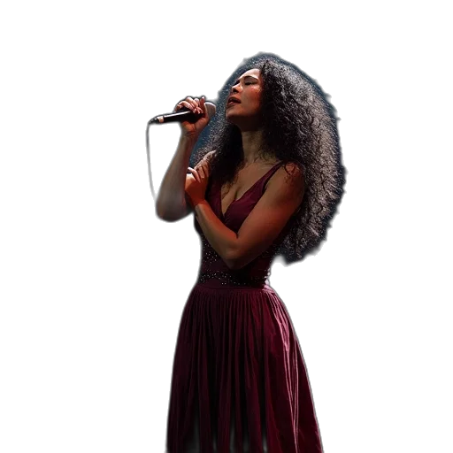 dress, hair, singer, ana transparent PNG cut-out