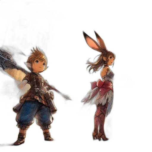 concept art, fantasy art, 3d render, pixel art transparent PNG cut-out