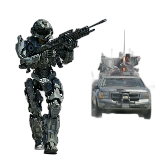 robot, weapon, car, concept art transparent PNG cut-out