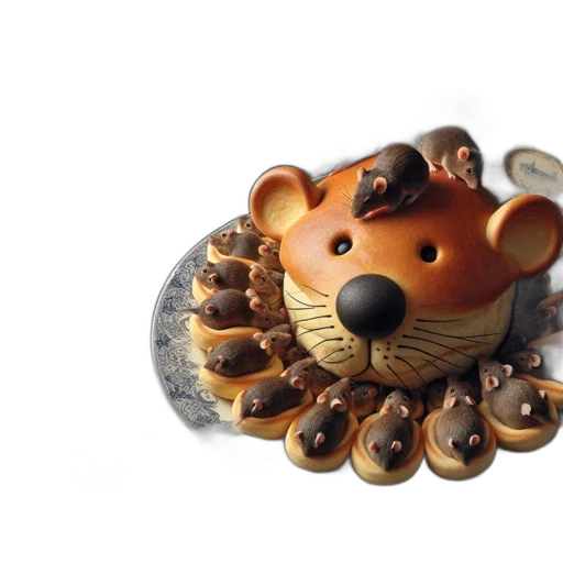 food, 3d render, concept art, golden transparent PNG cut-out