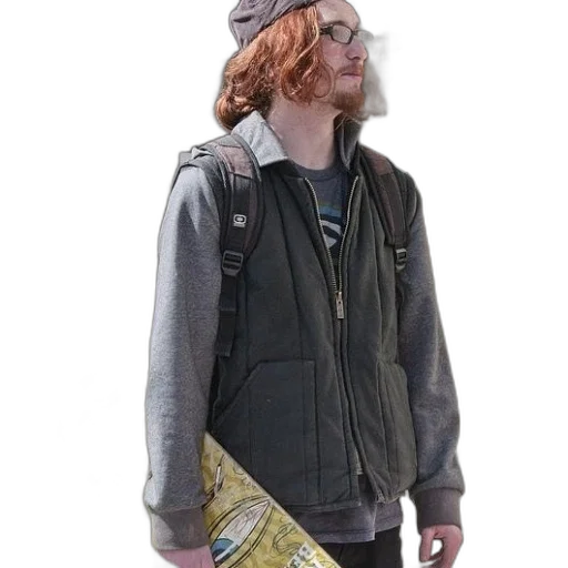 jacket, staff, hat, umbrella transparent PNG cut-out