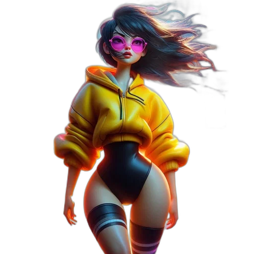jacket, concept art, fantasy art, cyberpunk transparent PNG cut-out