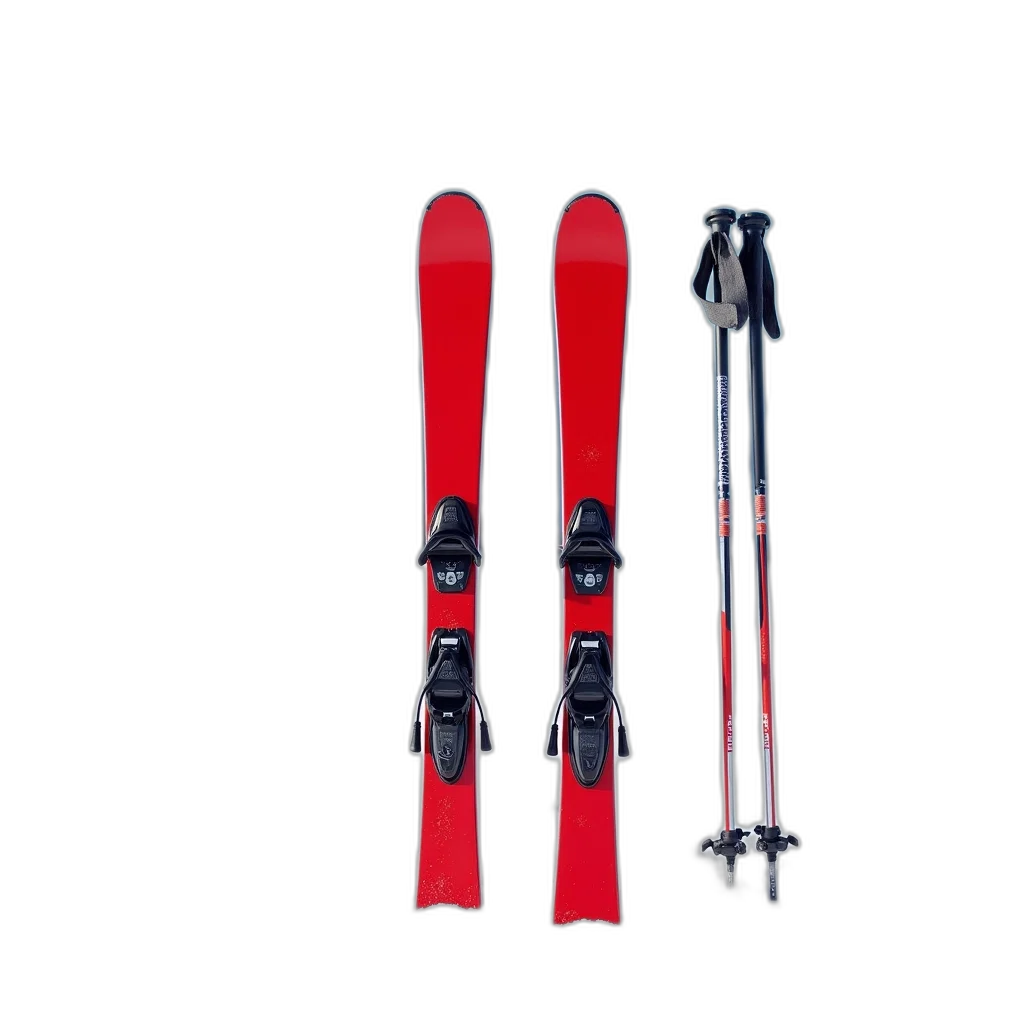 weapon, pair, red, skis transparent PNG cut-out
