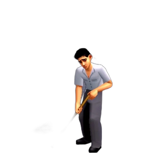 staff, 3d render, concept art, pixel art transparent PNG cut-out