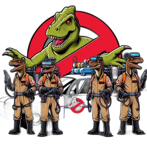 staff, concept art, four, dinosaur transparent PNG cut-out