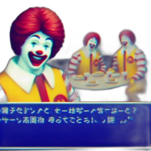 food, vaporwave, 3d render, pixel art transparent PNG cut-out