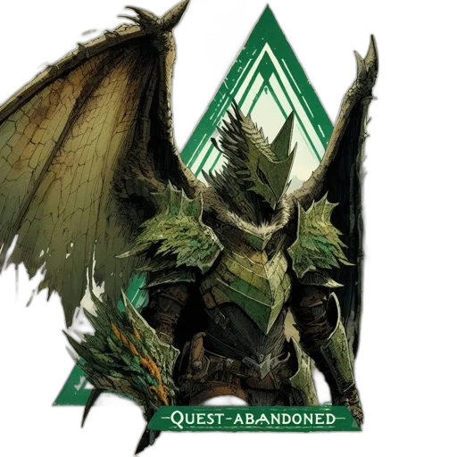 dragon, fantasy art, concept art, green transparent PNG cut-out