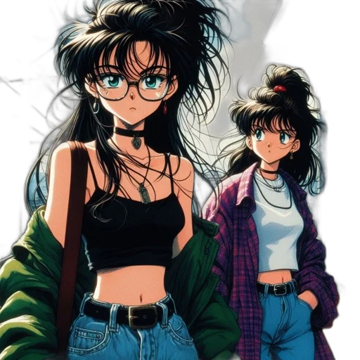 jacket, anime, vaporwave, cyberpunk transparent PNG cut-out