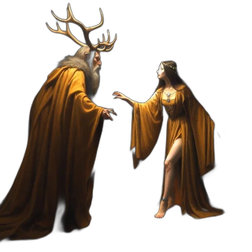 crown, creature, staff, concept art transparent PNG cut-out