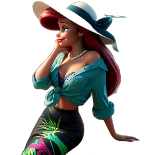 hat, dress, concept art, fantasy art transparent PNG cut-out