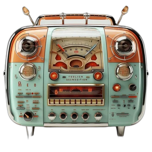 robot, car, detailed, retro-futuristic transparent PNG cut-out