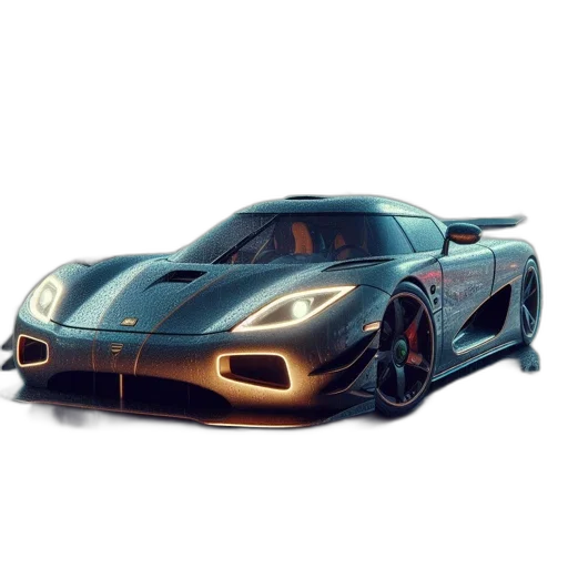 car, weapon, 3d render, photorealistic transparent PNG cut-out