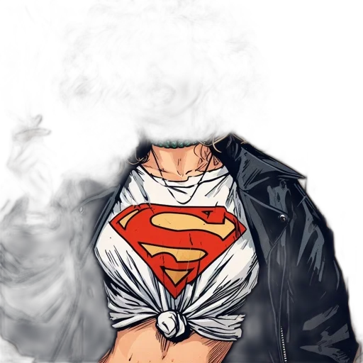 mask, face, jacket, comic book art transparent PNG cut-out