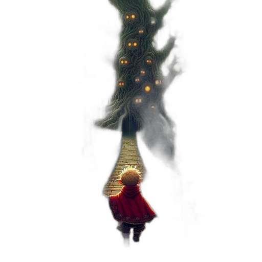 staff, crown, dress, creature transparent PNG cut-out