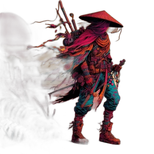 staff, mask, dragon, weapon transparent PNG cut-out