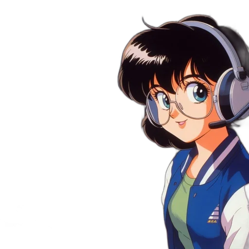 jacket, anime, vaporwave, cartoon transparent PNG cut-out