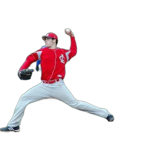 photorealistic, baseball, player, red transparent PNG cut-out