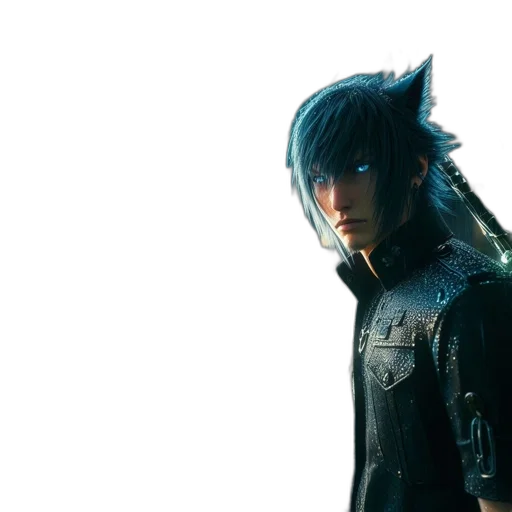 dragon, hair, jacket, face transparent PNG cut-out
