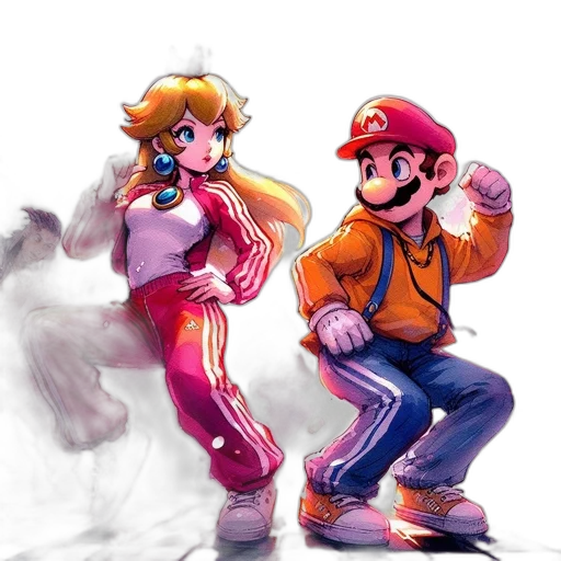 concept art, watercolor, pixel art, anime transparent PNG cut-out