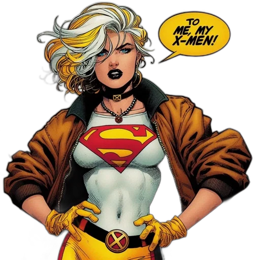 comic book art, concept art, confident, blonde transparent PNG cut-out