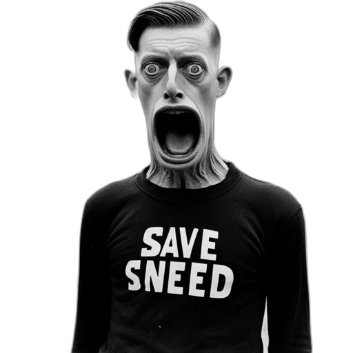comic book art, man, extreme, exaggeration transparent PNG cut-out